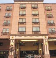 We stayed at the Marriott Courtyard in Pasadina